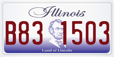 IL license plate B831503