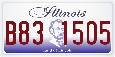 IL license plate B831505