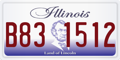 IL license plate B831512