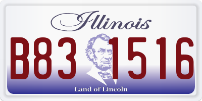 IL license plate B831516