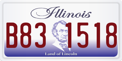 IL license plate B831518