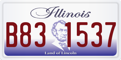 IL license plate B831537