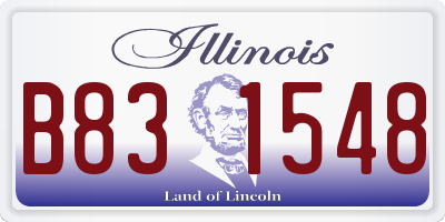IL license plate B831548