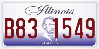 IL license plate B831549