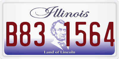 IL license plate B831564