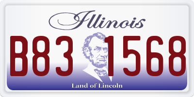 IL license plate B831568
