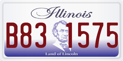 IL license plate B831575