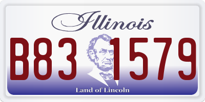 IL license plate B831579