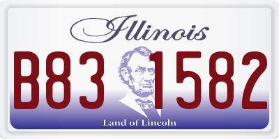 IL license plate B831582