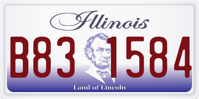 IL license plate B831584