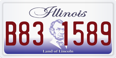 IL license plate B831589