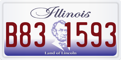 IL license plate B831593
