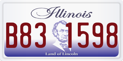 IL license plate B831598