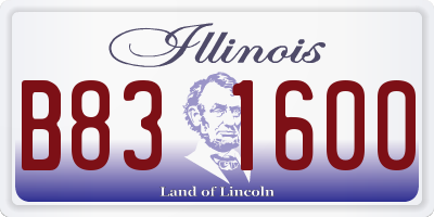 IL license plate B831600