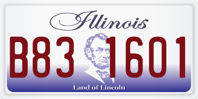 IL license plate B831601