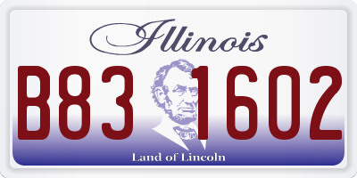 IL license plate B831602