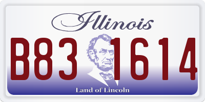 IL license plate B831614