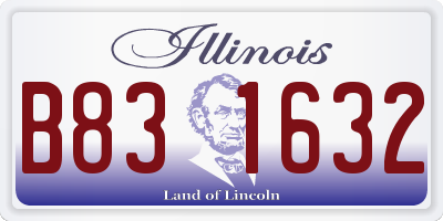 IL license plate B831632