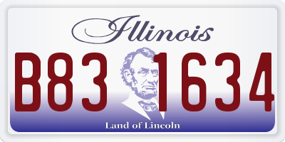 IL license plate B831634