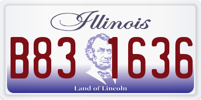 IL license plate B831636