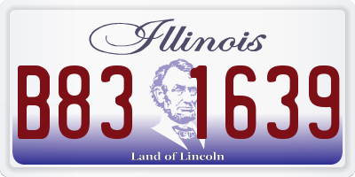 IL license plate B831639