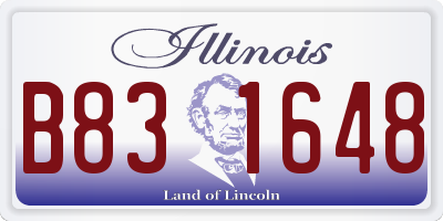 IL license plate B831648