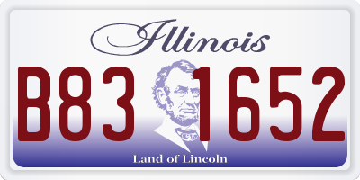 IL license plate B831652