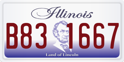 IL license plate B831667