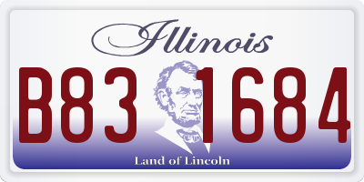 IL license plate B831684