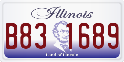 IL license plate B831689