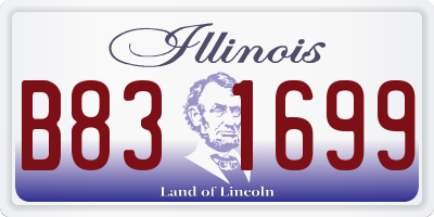 IL license plate B831699
