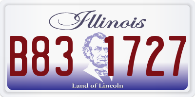 IL license plate B831727