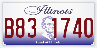 IL license plate B831740