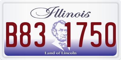 IL license plate B831750