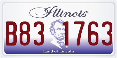 IL license plate B831763