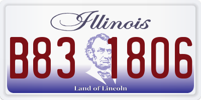 IL license plate B831806