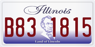 IL license plate B831815