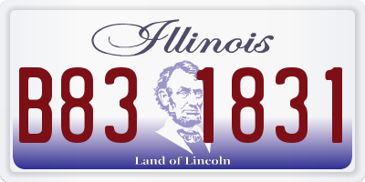 IL license plate B831831