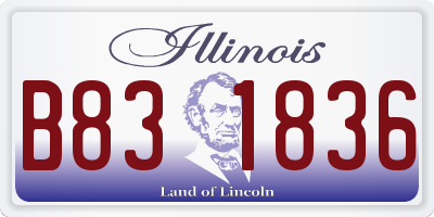 IL license plate B831836