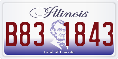 IL license plate B831843