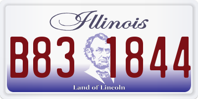 IL license plate B831844