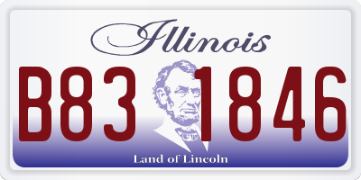 IL license plate B831846
