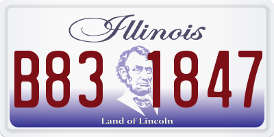 IL license plate B831847