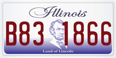 IL license plate B831866