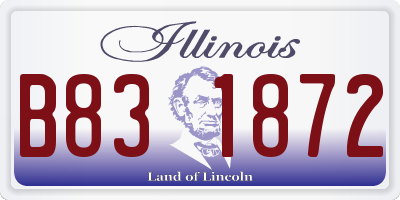IL license plate B831872