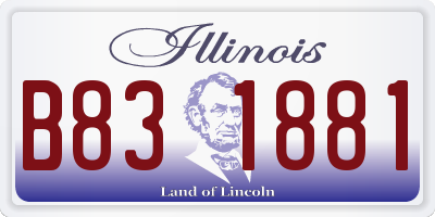 IL license plate B831881