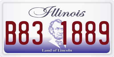 IL license plate B831889