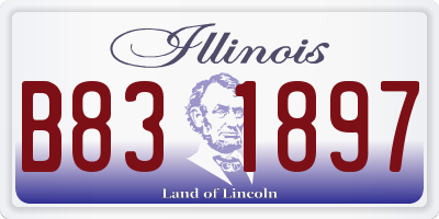 IL license plate B831897