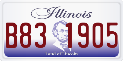 IL license plate B831905