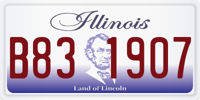 IL license plate B831907